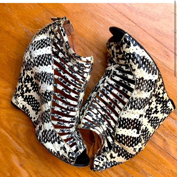 Sydney Snake Wedge Sandals Rebecca Minkoff 7 - Picture 6 of 8